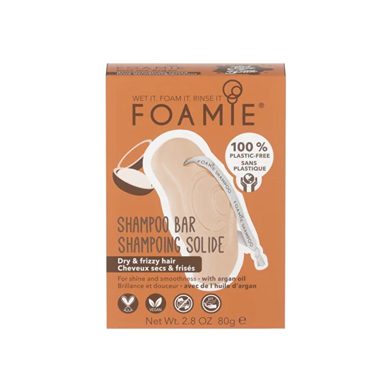 Vigorous Shampoo for Dry and Curly Hair Kiss Me Argan (Solid Shampoo) 80 G