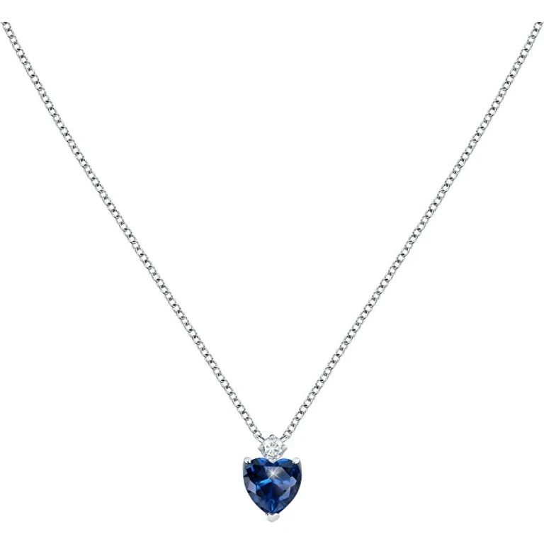 Silver Necklace With Romantic Heart Tesori Saiw159