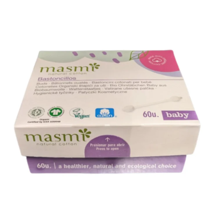 Organic Cotton Buds for Children, 60 pieces