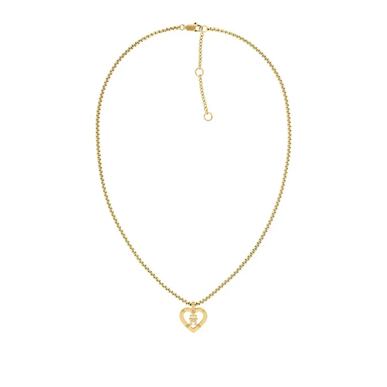 Elegante Heart Monogrammed Necklace Gold Plated 2780918