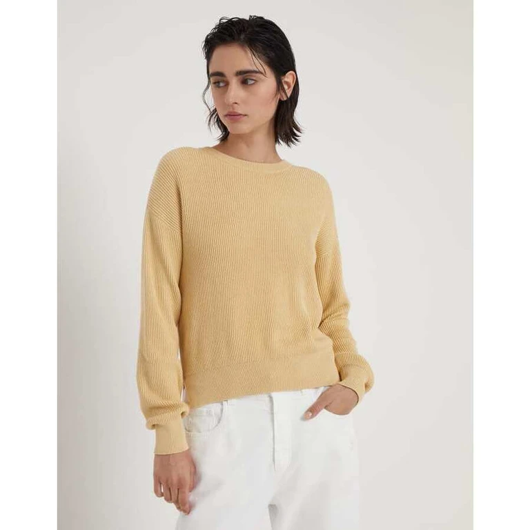 Wolight Yellow Ribbed Sweater