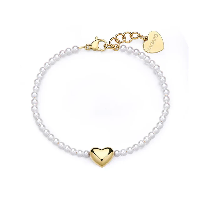 Romantic Bracelet Gold-Plated with Stellar Pearls Sse42