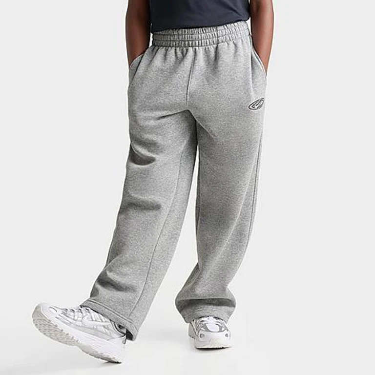 Nike Big Kids Sportswear Club Fleece Loose Open-Hem Pants in Dark Grey Heather Size: Small