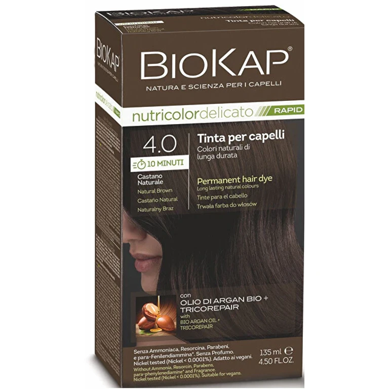 DELICATE RAPID hair dye - 4.00 dark brown naturale 135 ml