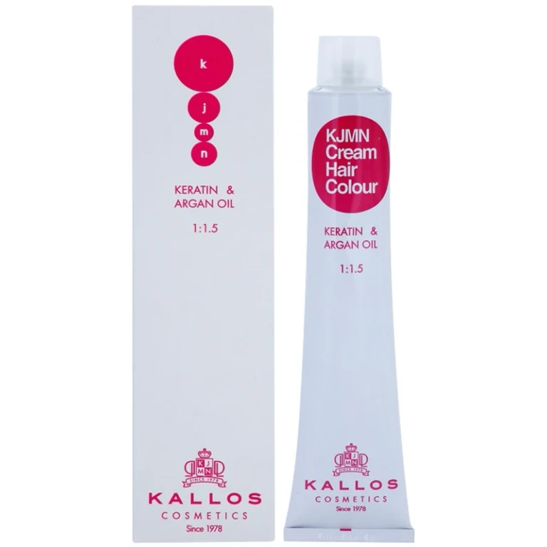 KJMN Professional Hair Color Cream with Keratin and Argan Oil Color 4.45 Coffee 100 ml