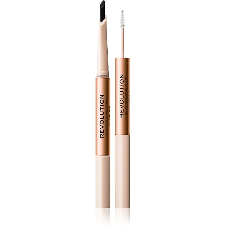 Fluffy Filter Duo Double Ended Eyebrow Pencil for Setting and Shaping Ash Brown 0.12 g