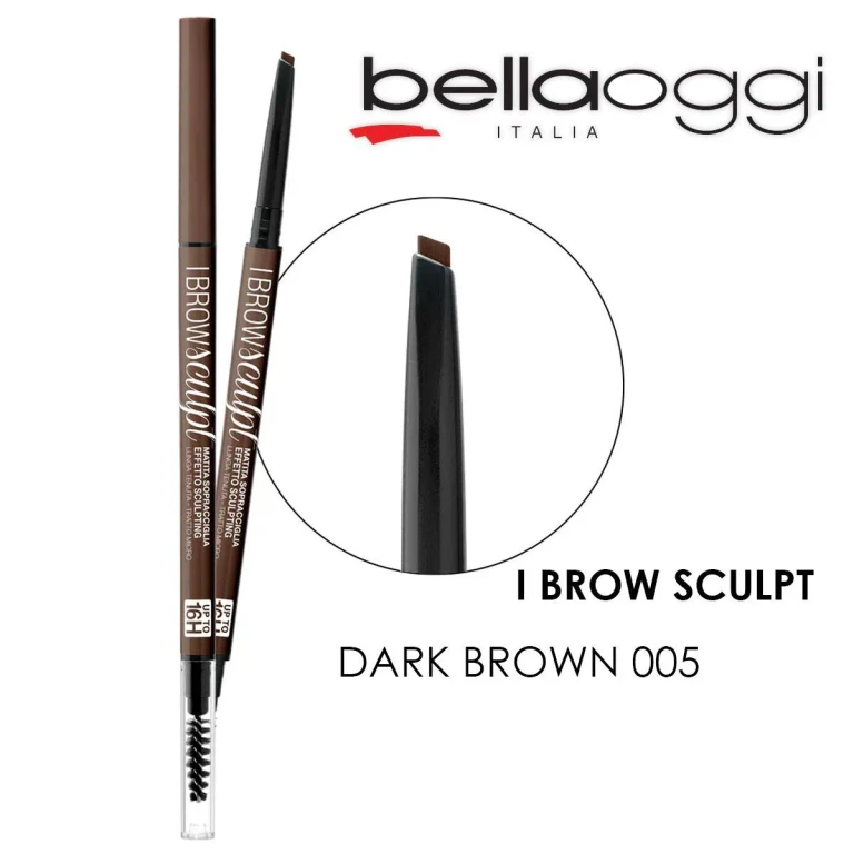 Long-lasting dark brown eyebrows