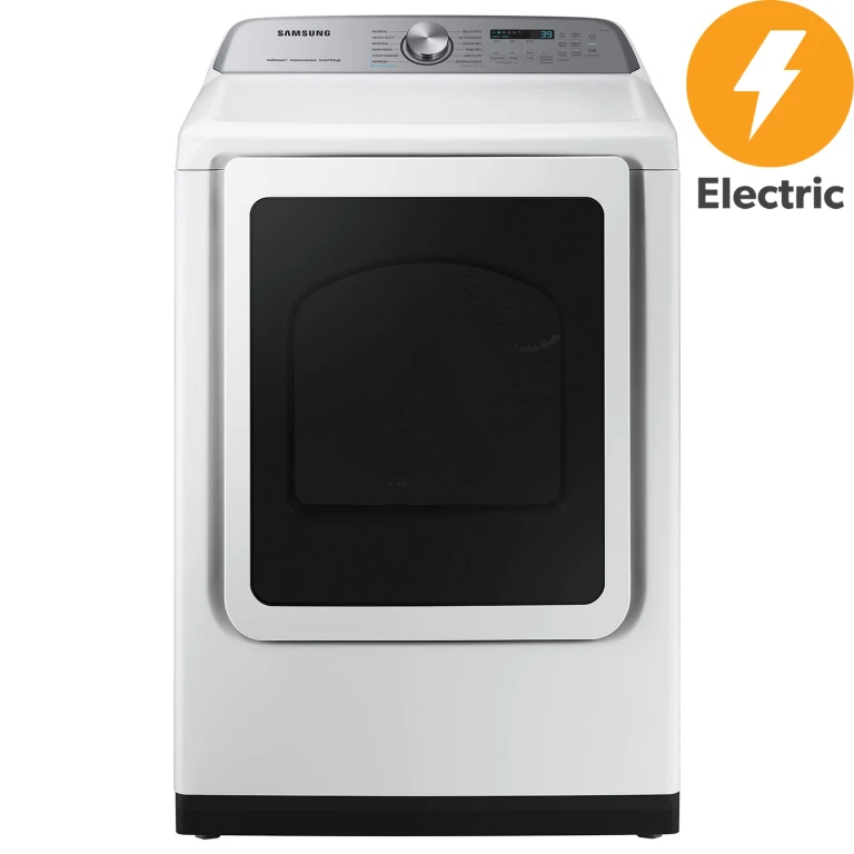 7.4 Cu. Ft. Smart Electric Dryer with Steam Sanitize+ (White):- White