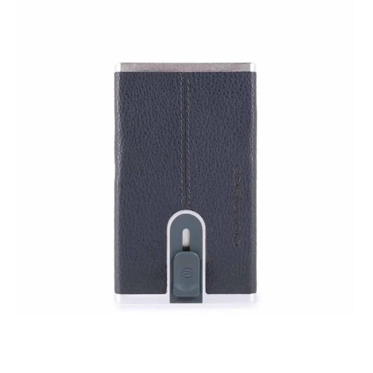 Men's Blue Leather Wallet Square Sliding System PP4891B3RBLU4