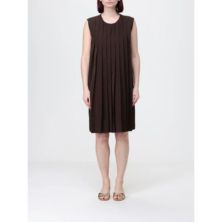 Pleated Linen Blend Mini Dress (V11027102MF0226)