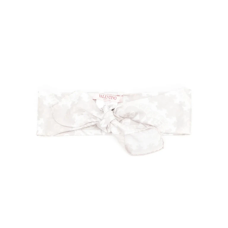 Garavani Logo-Embroidered Silk Hair Band