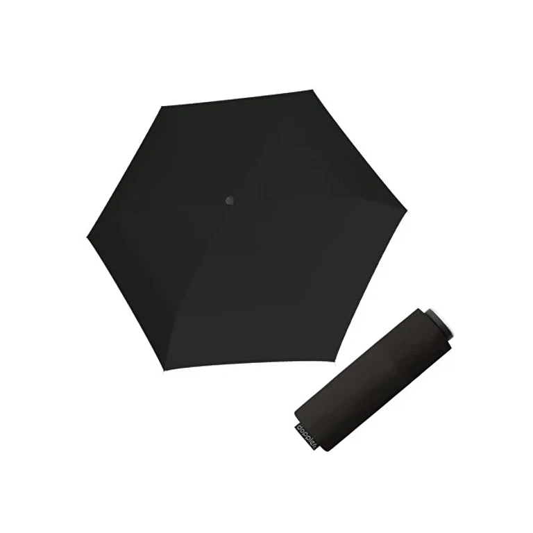Mini Compact Fiber Folding Umbrella Black