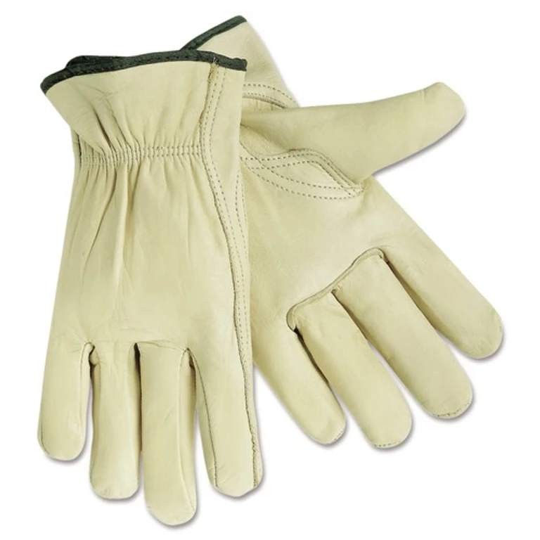 Top Grain Cowhide Leather Drivers Gloves - X-Large/Beige (1-Pair)