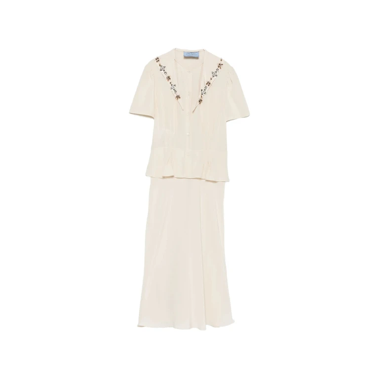 Crystal-embellished Peplum-waist Midi Dress