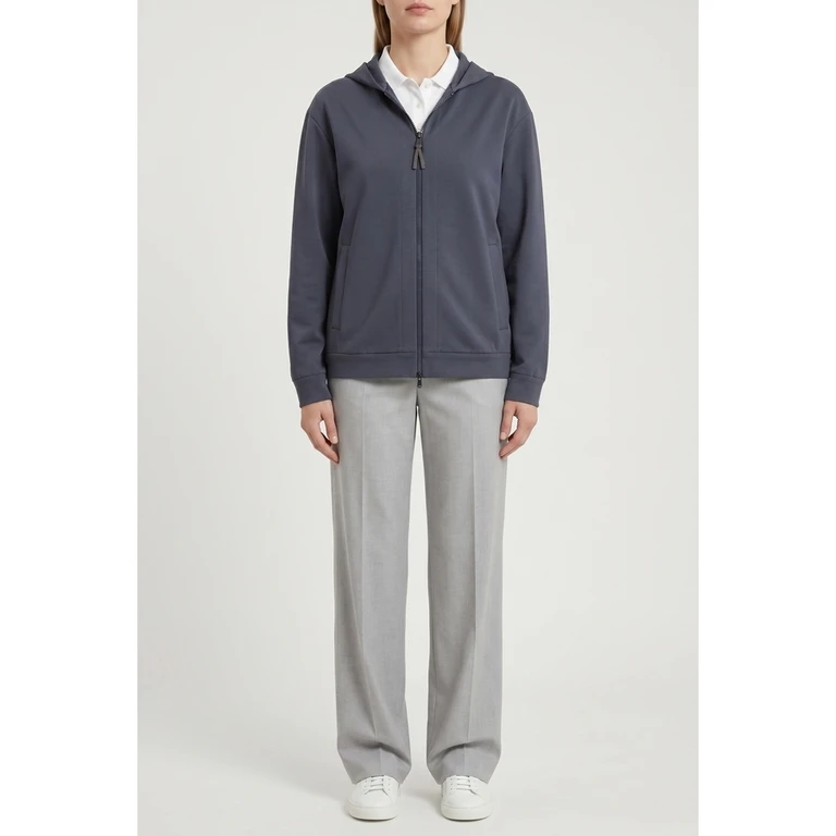 Wodark Blue Zip Hoodie