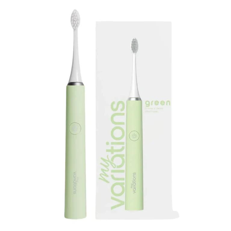 green electric toothbrush