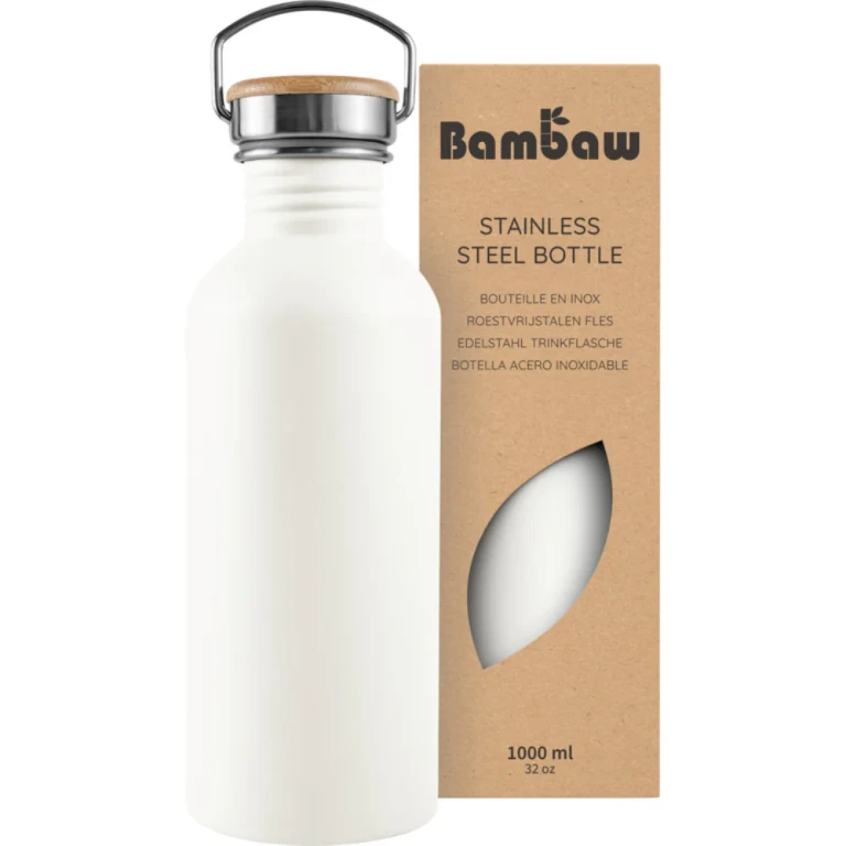 Stainless Steel Water Bottle 1000ml Polar White