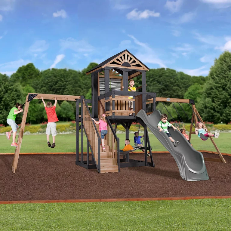 Oceanview II Cedar Wood Swing Set:- Assembly Included