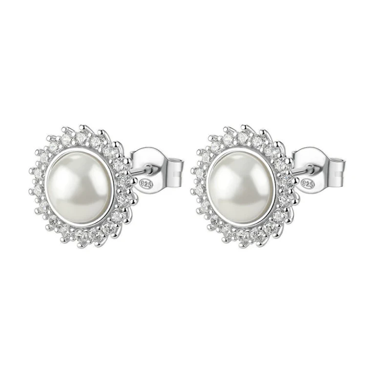 Stunning Silver Earrings with Fancy Infinite White Pearl FIW146