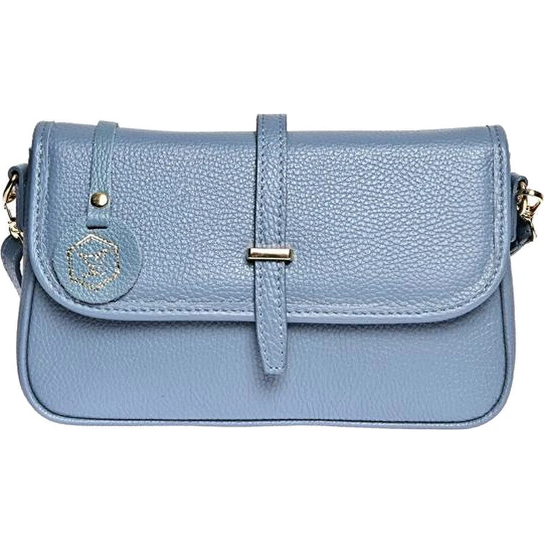 Women's Dark Blue Leather Shoulder Bag