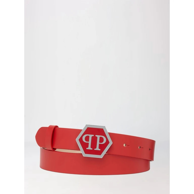 Smooth Leather Belt with Hexagon Monogram Buckle (FAAAWVA0370PLE010N1391)