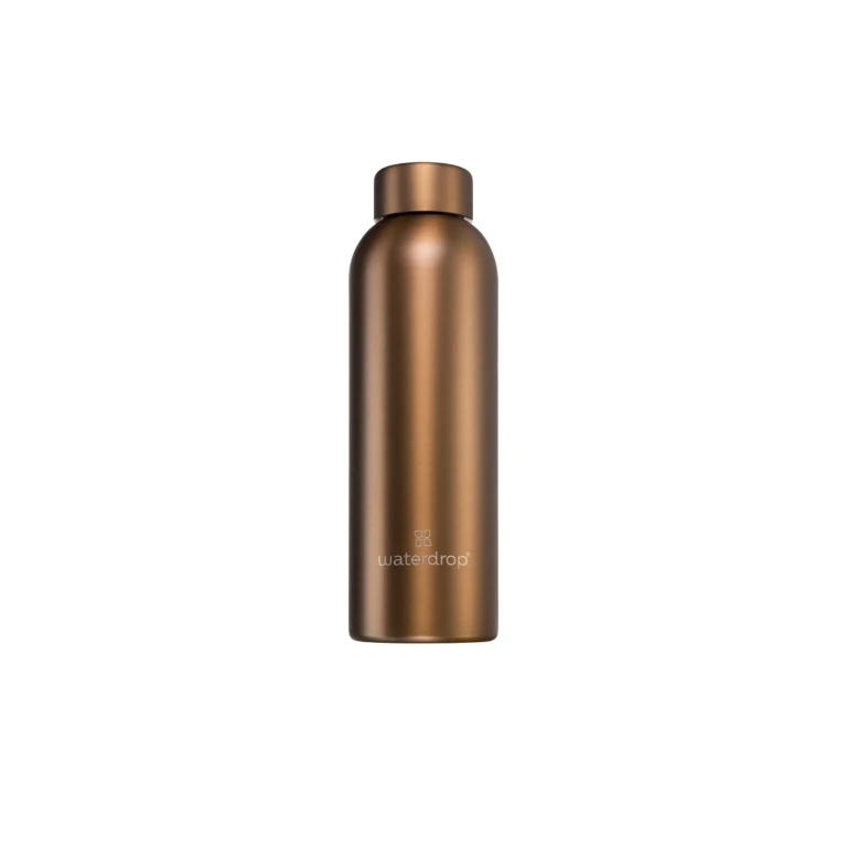 Thermo Metal Stainless Steel Water Bottle Color Bronze Brushed 600ml