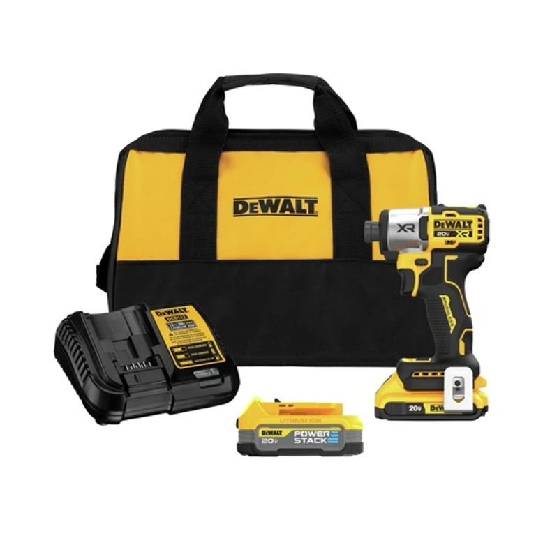 Factory Reconditioned Dewalt 20V MAX XR Lithium-Ion Brushless 3-Speed 1/4 in. Cordless Impact Driver Kit with POWERSTACK (1.7 Ah/2 Ah)