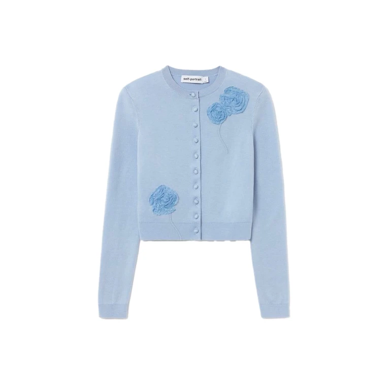Self-Portaille Flower Knit Cardigan