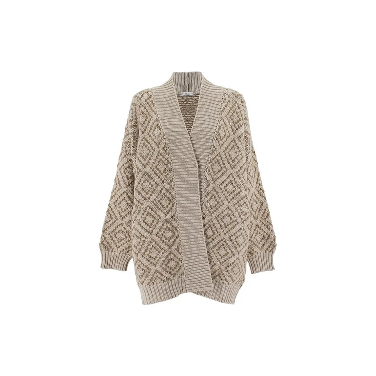 Beige Wool Silk Knit Sweater