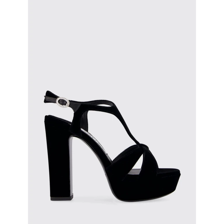Velvet Platform Sandals with a 12 cm High Heel and Ankle Strap (KESIA120VBC10003)