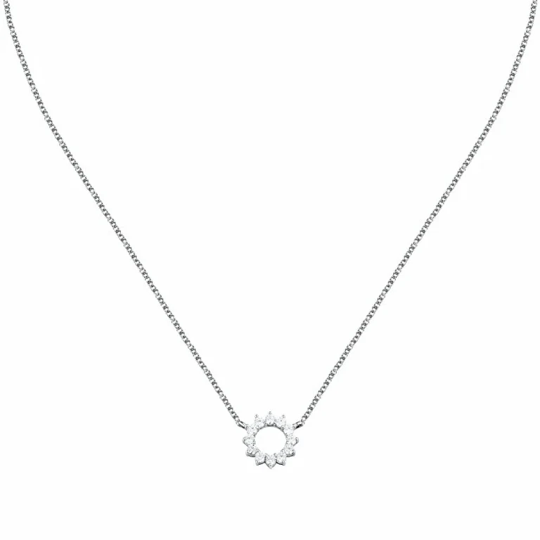 Charming Silver Necklace With Cubic Zirconia Tesori Saiw262