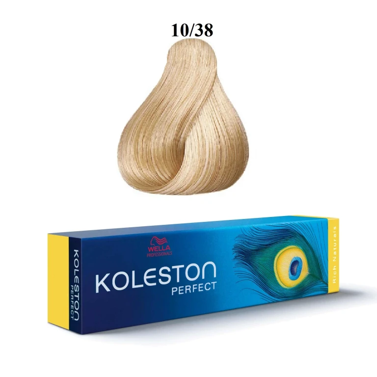 Professionals Koleston Perfect Permanent Hair Color 10/38 Bright Light Blonde Blue Gold 60 ml