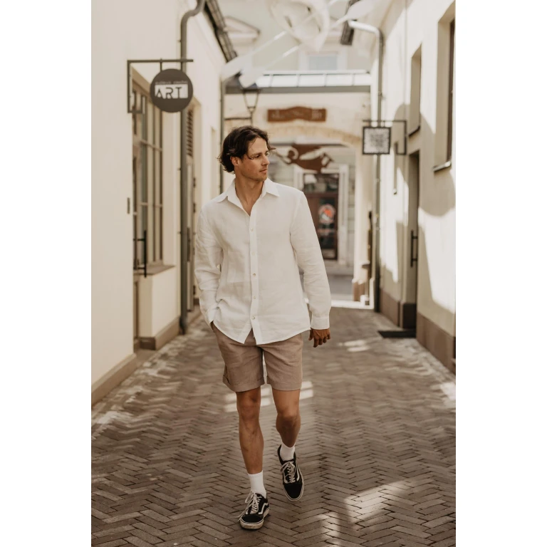 Classic linen shirt HECTOR XL White
