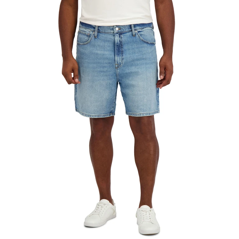 Loose Denim Short Light Wash 30:- Light Wash, 30