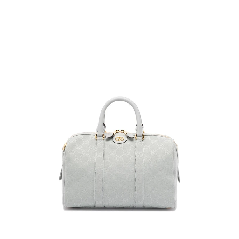 Borsa a mano Ophidia media in tela rosa