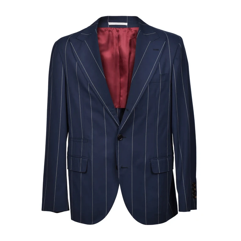 Navy Pinstripe Tailored Blazer