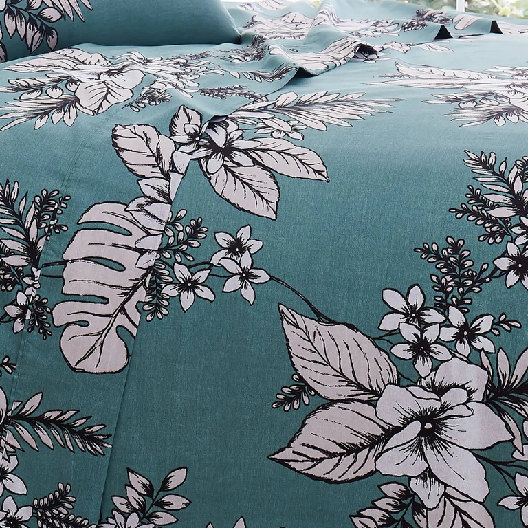 Flora Extra Deep Pocket 100% Cotton Printed Sheet Set