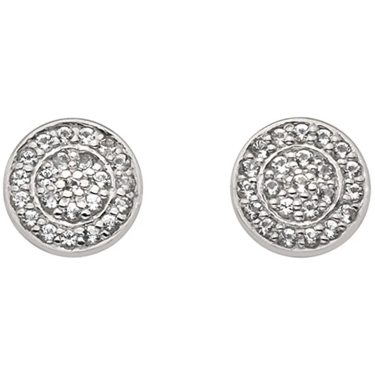 Silver Earrings With Topaz Flora De582