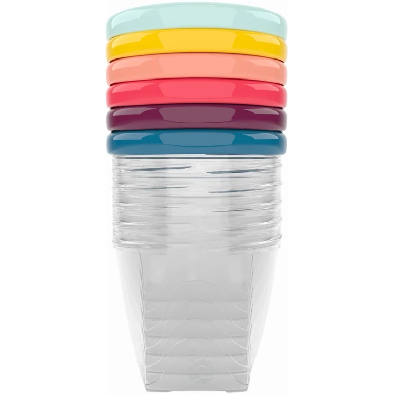 Bowls Multicolor bowl with lid 6x250 ml