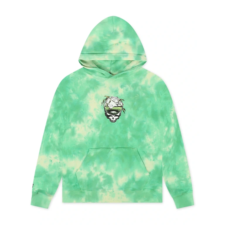 Malbon Grateful Dead Fesque Hoodie - Green Tie Dye