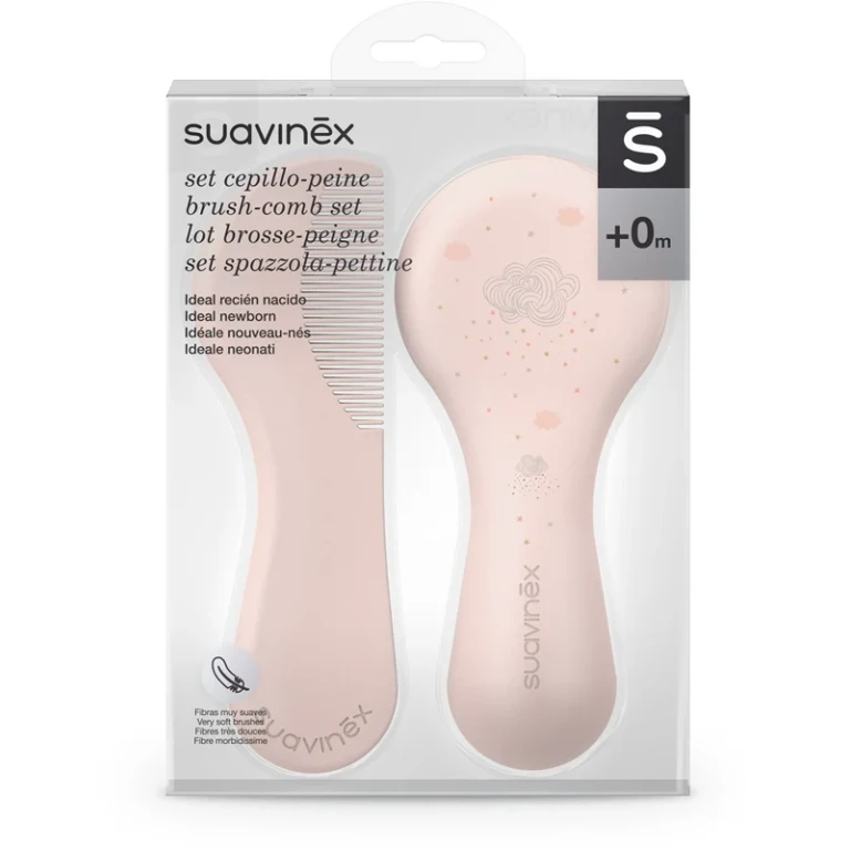 Set brush comb pink Suavinex