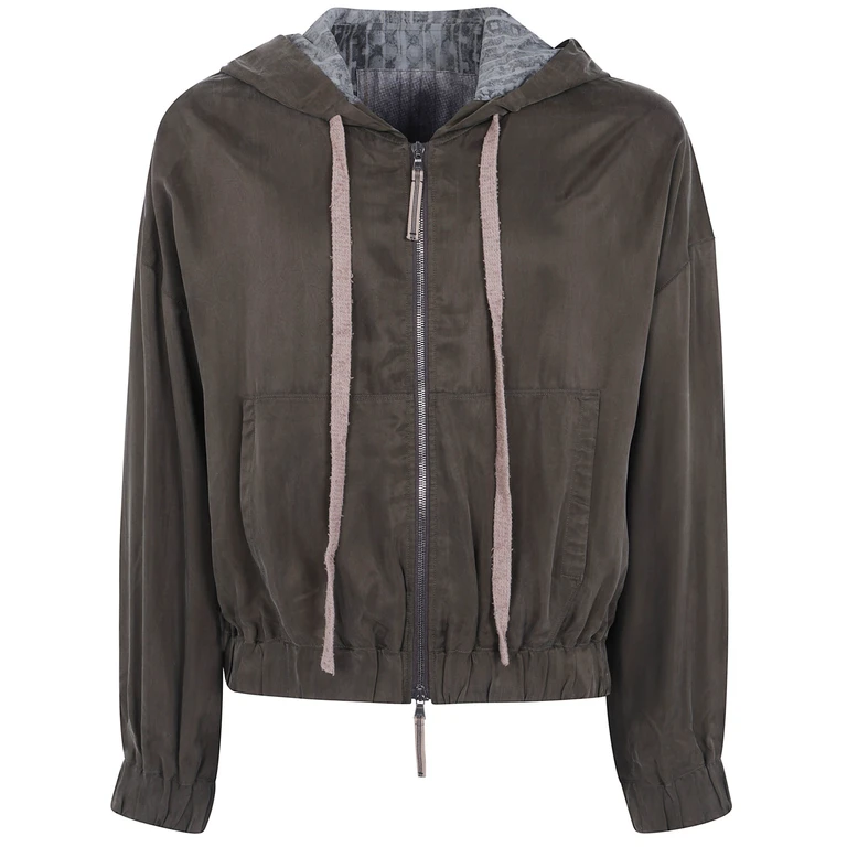 Sweatshirt Full Zip Hoodie "Cropped"