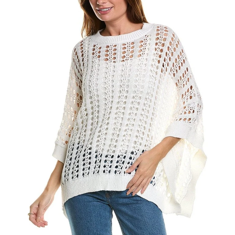 White Open-Knit Sweater