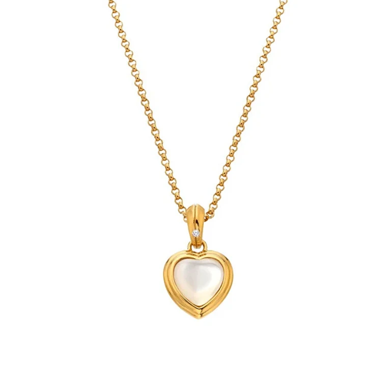 Jac Jossa Soul Dp1000 Delicate Diamond and Pearl Necklace (Chain, Pendant)