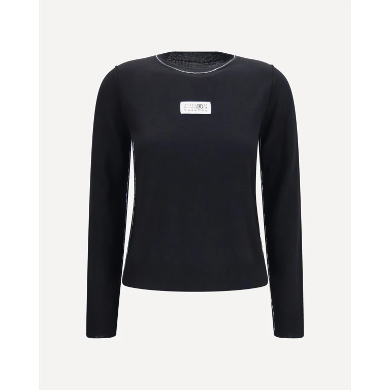 MM6 Wool-blend T-shirt with contrast details Female L