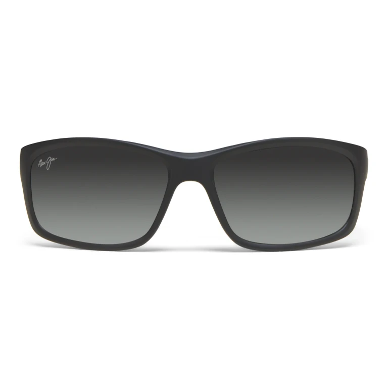 Kanaio Coast Polarized Wrap Sunglasses - Neutral Grey Lens - Black, White and Blue Frame