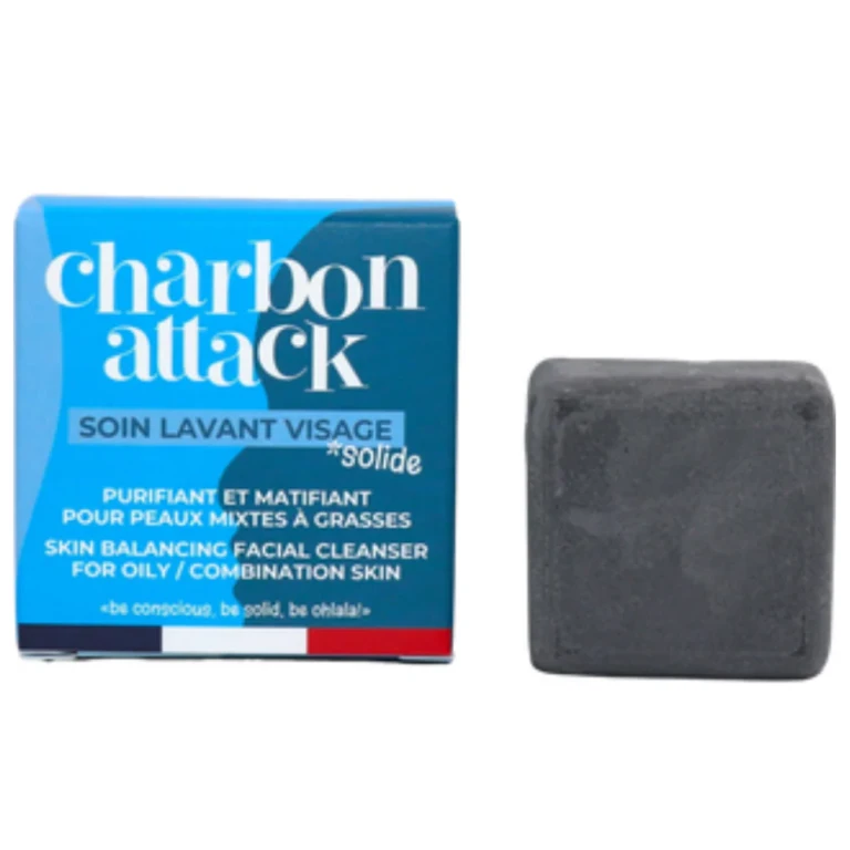 Charbon Attack Solid Face Cleanser, 28 ml