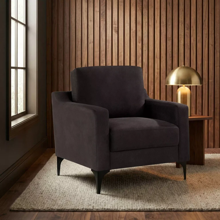 Faux Leather Fleming Chair:- Grey