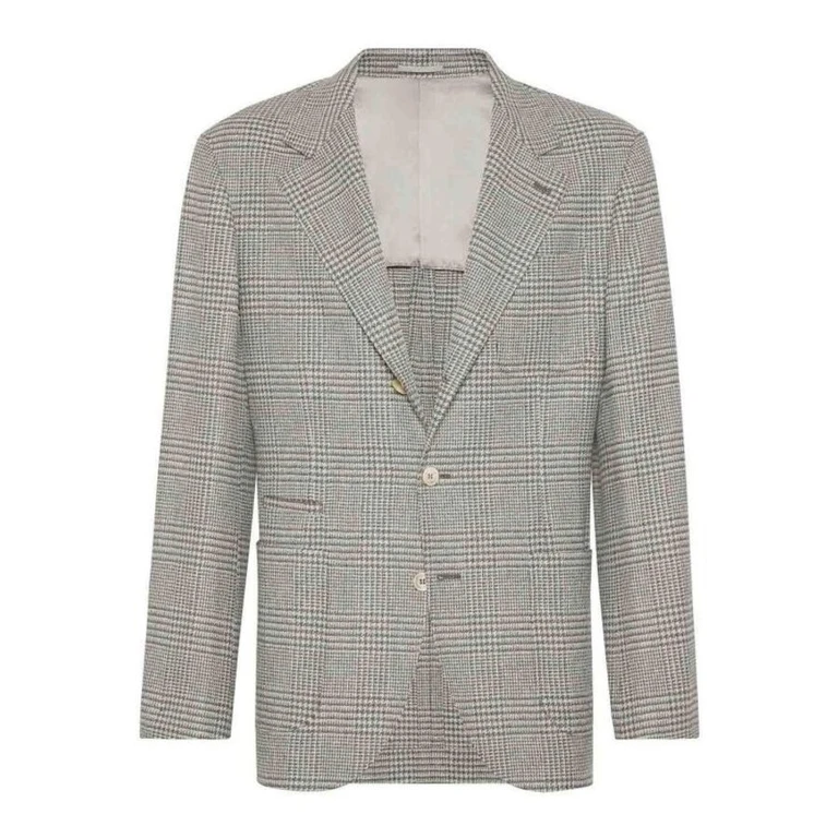 Gray Plaid Deconstructed Blazer