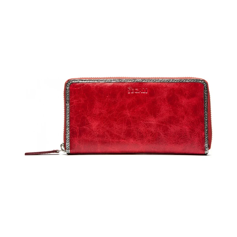 Women's Red Leather Wallet